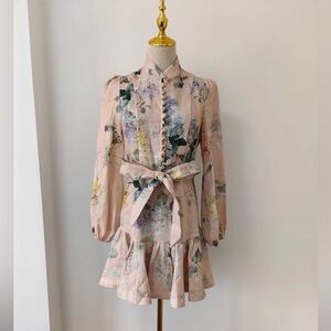 Zimmermann Illuminate Peplum Mini Dress, New